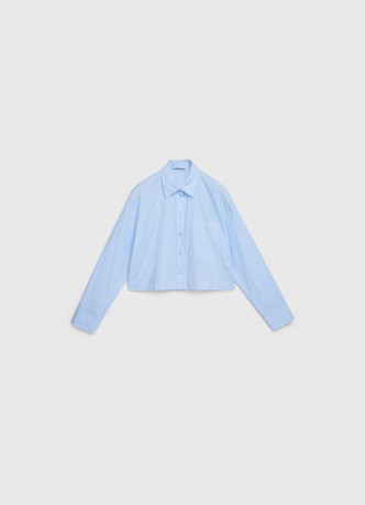 Укороченная хлопковая блузка