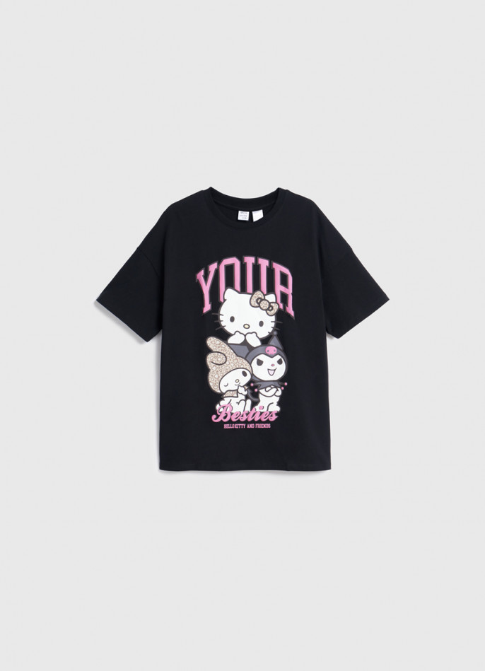 Футболка с принтом Hello Kitty для девочек
