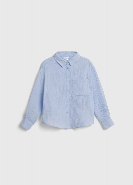 

Рубашка из муслина для девочек, Голубой