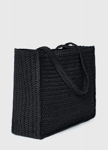 Плетёный шоппер, Черный O`Stin LG66A1O02-99, размер Б/р - фото 3