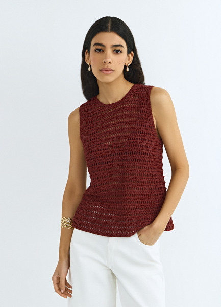 Топ кроше из хлопка, Оранжевый