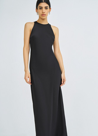 Сатиновое платье макси