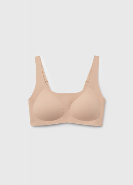 

Бесшовный бюстгальтер с формованными чашками, Бежевый