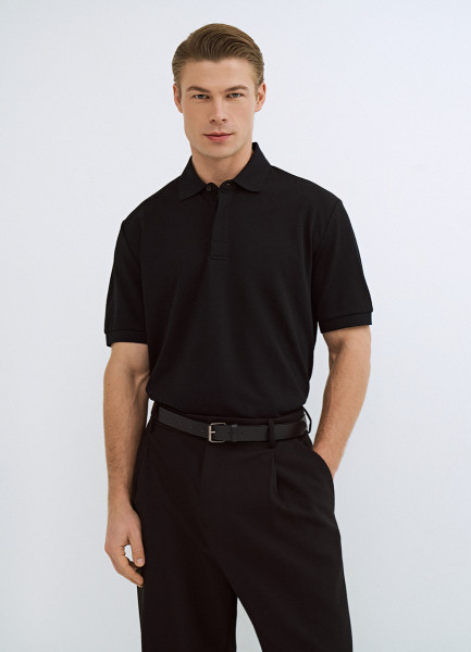 

Поло из пике, Черный