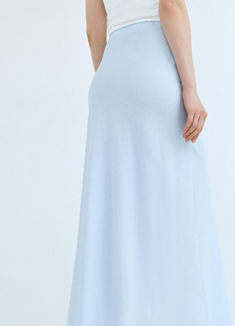 Юбка миди А-силуэта с эластичным поясом