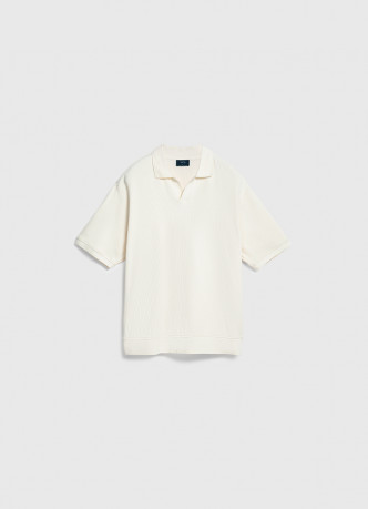 Поло из текстурной хлопковой ткани