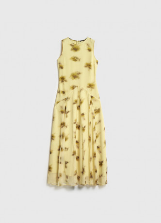 Платье из шифона с принтом