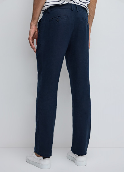 Льняные брюки, Синий O`Stin MP46ACO02-68, размер 50 - фото 3