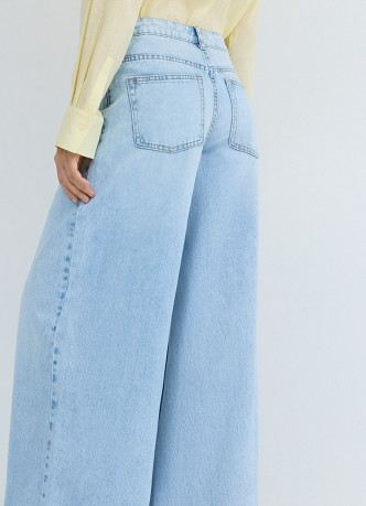 Широкие джинсы с высокой посадкой