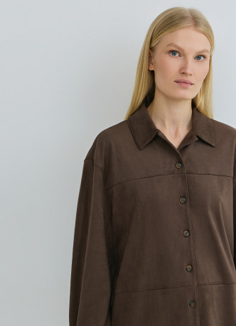 Рубашка из искусственной замши