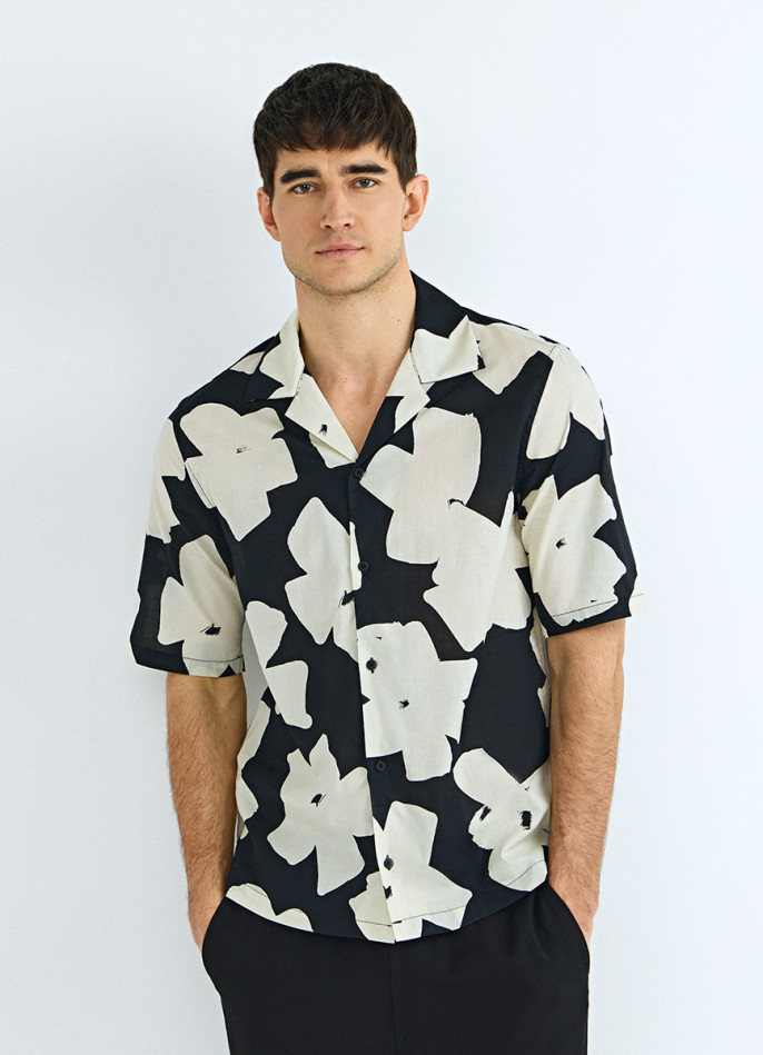 Рубашка из хлопка с принтом