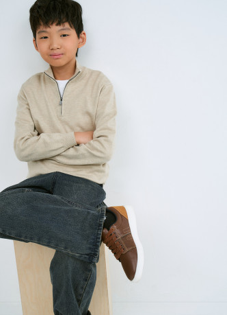 Джемпер с воротником на молнии для мальчиков