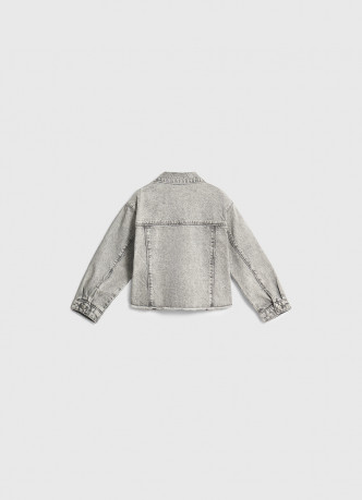 Джинсовая куртка с металлическим декором для девочек