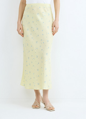 Юбка миди с цветочным принтом