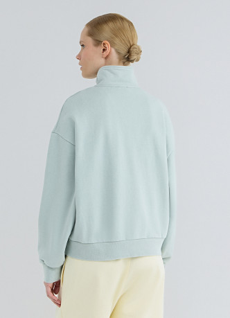 Толстовка с воротником-стойкой на молнии