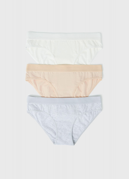 

Трусы-слипы для девочек, 3 шт., Серый