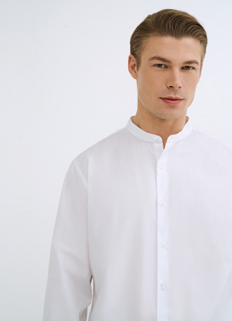 Рубашка c воротником мао