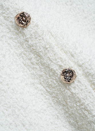 Укороченный кардиган из махровой пряжи