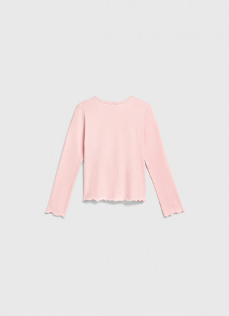 Лонгслив в рубчик для девочек