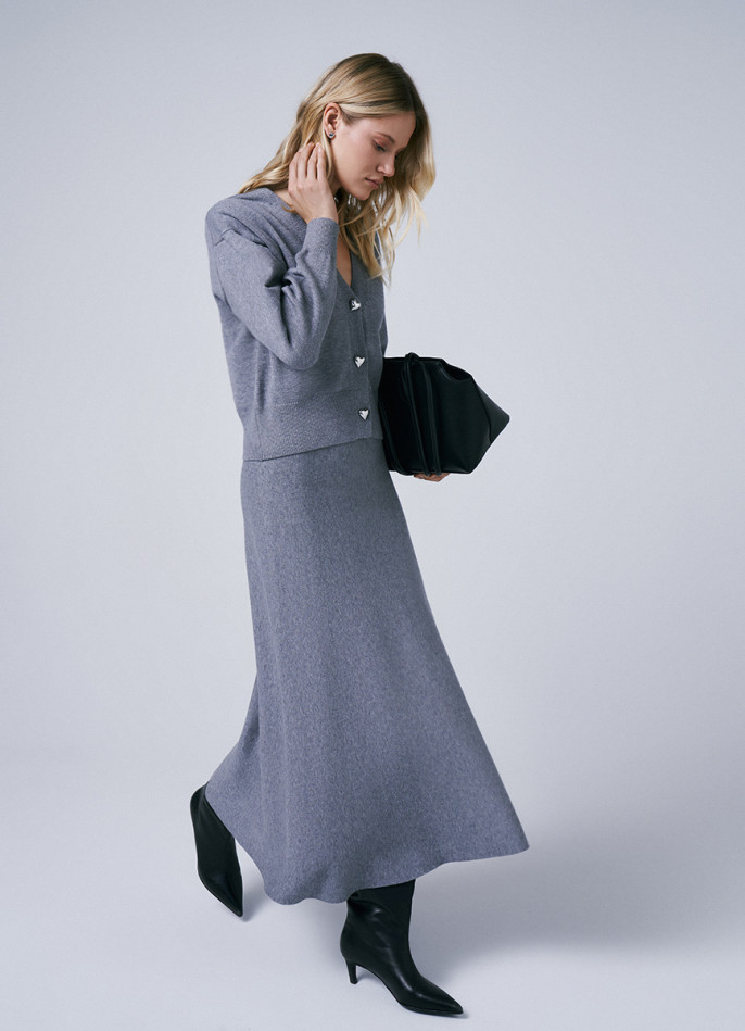 Вязаная юбка А-силуэта