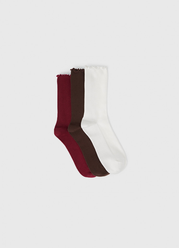 Носки в рубчик, 3 пары