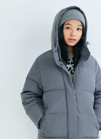 Длинный пуховик для девочек