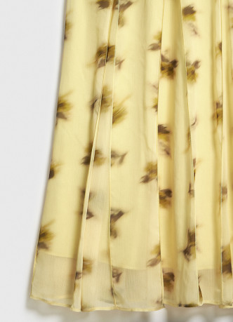 Платье из шифона с принтом