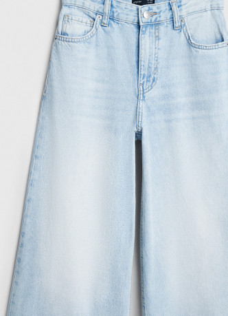 Ультраширокие джинсы с высокой посадкой