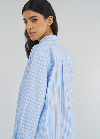 Рубашка в полоску из хлопка