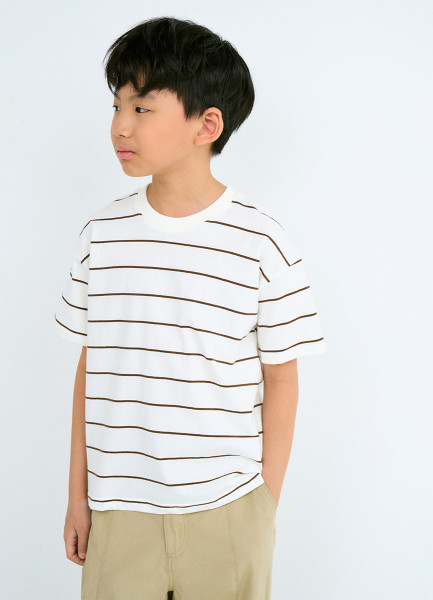 Футболка в полоску для мальчиков, Бежевый