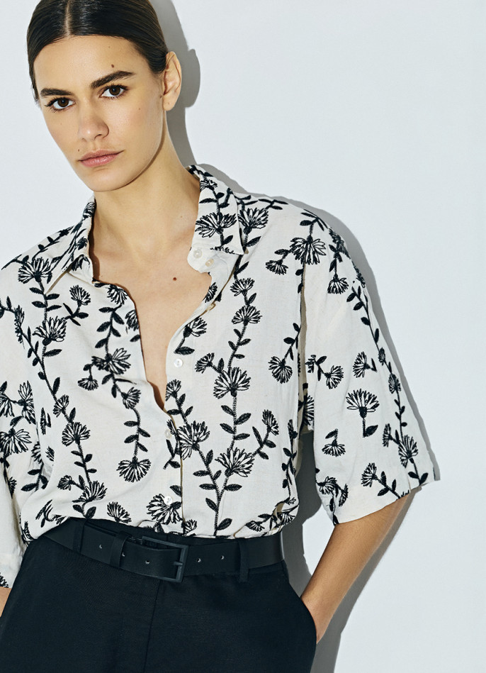 Принтовання рубашка с коротким рукавом