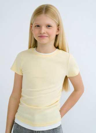 Футболка со сборками для девочек