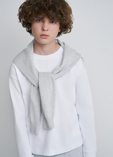 Лонгслив для мальчиков 31527230299 Белый, размер 128, фото 2