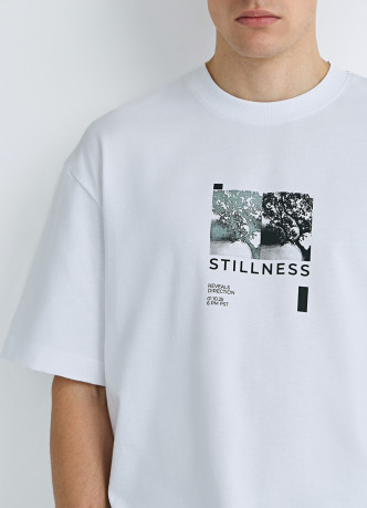 Футболка свободного кроя с принтом