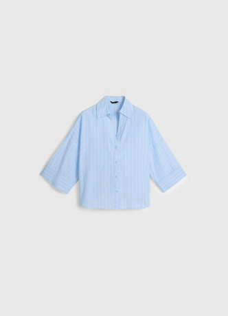 Рубашка в полоску с рукавом 3/4