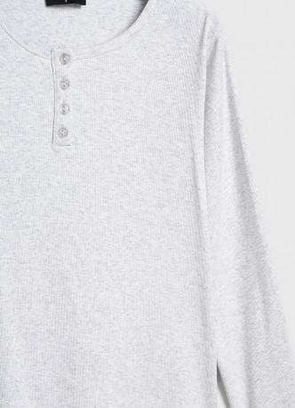 Пижамный лонгслив в рубчик