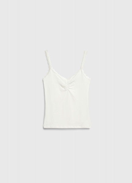 

Майка с кружевом для девочек, Белый