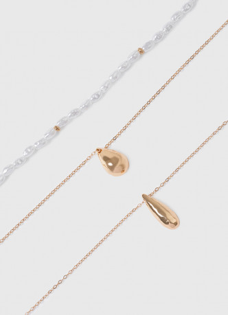 Многоярусное ожерелье с кулонами