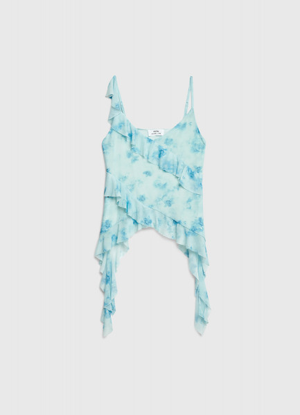 Топ с воланами для девочек, Зеленый