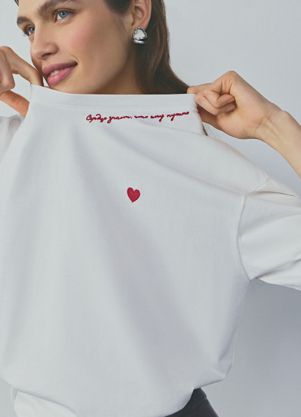 

Футболка с принтом, Белый