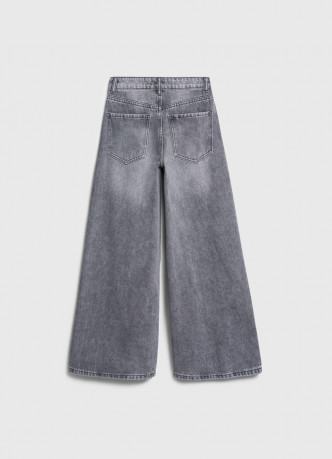 Джинсы Loose Wide с эффектом стирки для девочек