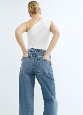 Джинсы Баррел со средней посадкой