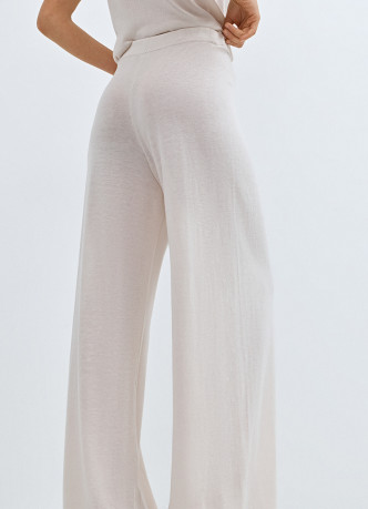 Широкие вязаные брюки