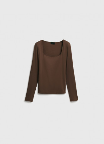 Лонгслив с квадратным вырезом