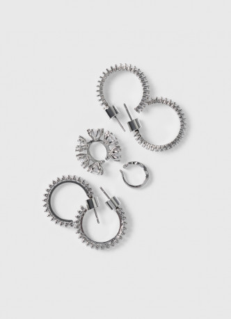 Серьги и каффы, 3 пары