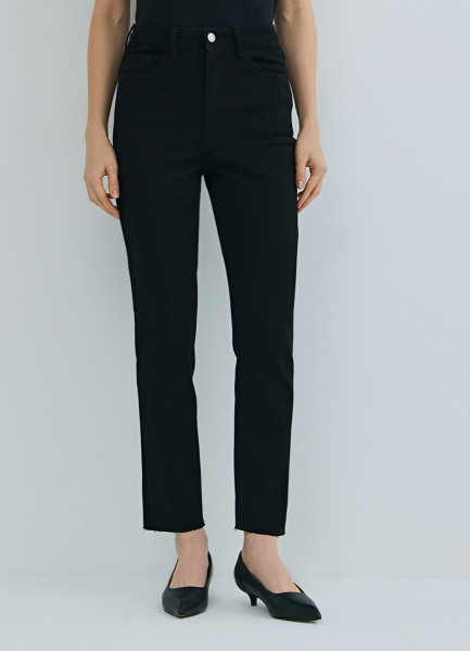 

Узкие джинсы с высокой посадкой, Черный