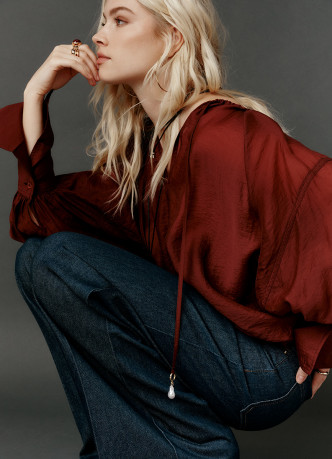 Блузка из тенселя с завязками