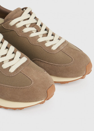 Кроссовки с натуральной замшей