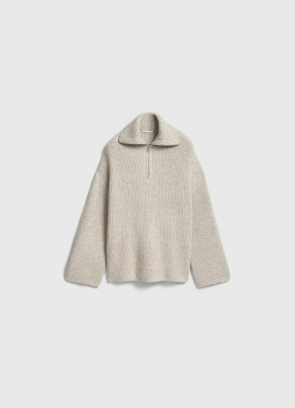 Джемпер с воротником-стойкой на молнии