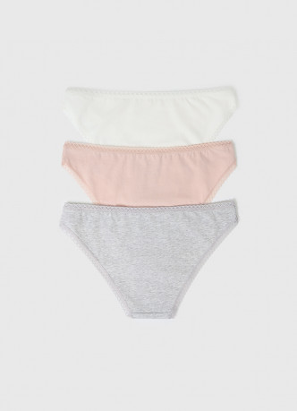 Классические трусы-брифы с кружевом, 3 шт.